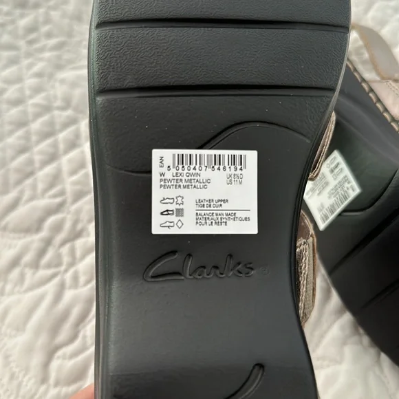Clark’s ultimate comfort collection W Lexi. Qwin. Pewter metallic Sandle - Picture 3 of 5